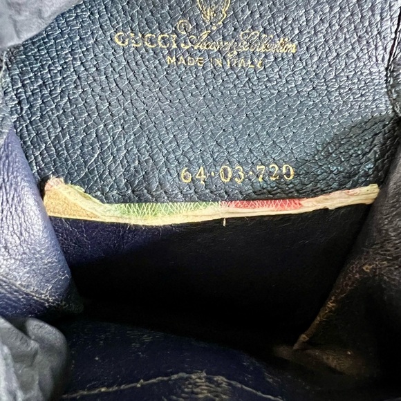 Gucci GG Supreme Navy Small Coin Wallet - Leather Unisex Made in Italy - Picture 5 of 10